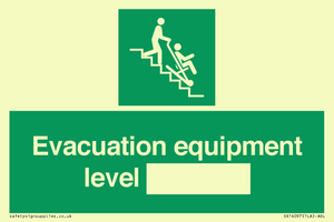 Evacuation equipment level